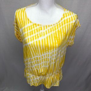MICHAEL Michael Kors Yellow Peplum Top